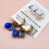 CHARM HOOPS (SMALL)- Stainless Steel || PERIWINKLE, IRIDESCENT, CORNFLOWER